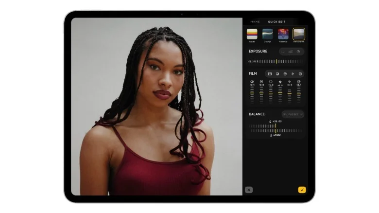 The iPad version of Halide MarK III's Photo Lab feature.
