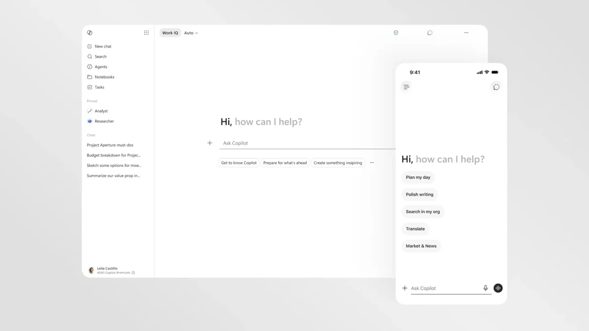 Microsoft 365 Copilot daha sade ve tutarlı bir arayüze geçti