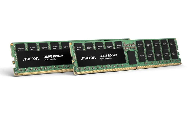 Micron, 256 GB DDR5 RDIMM modüllerini 9200 MT/s ile örnekliyor