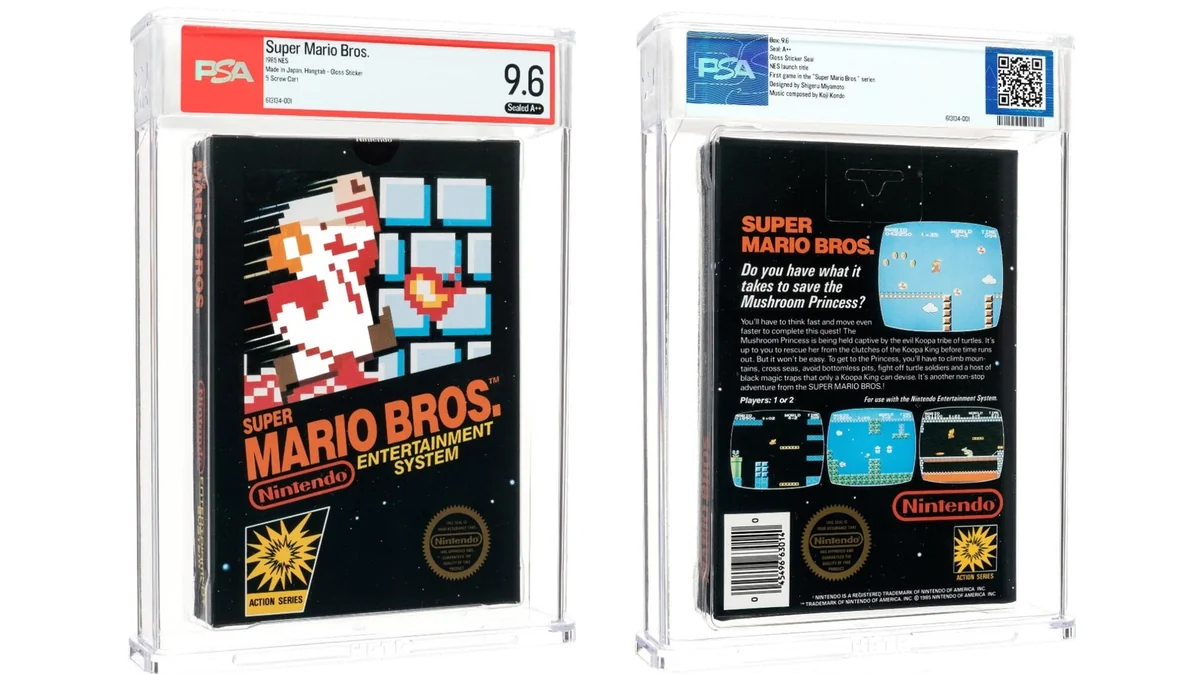 Sticker mühürlü Super Mario Bros. kopyası $3 milyona satıldı Sticker mühürlü Super Mario Bros. kopyası $3 milyona satıldı