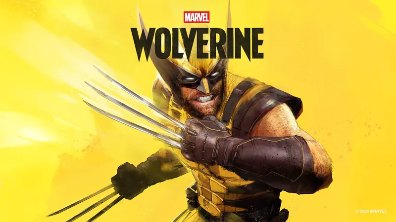 A character illustration of Marvel's Wolverine, featuring his claws and costume, with the text 'WOLVERINE' on a yellow background.