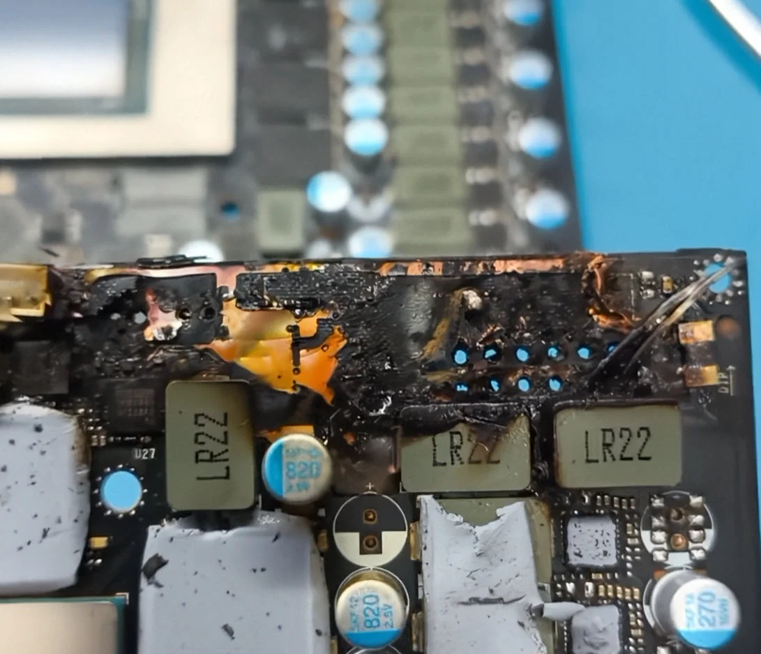 RTX 5090’da 16-pin hasarı sürüyor: yeni vakada PCB yandı