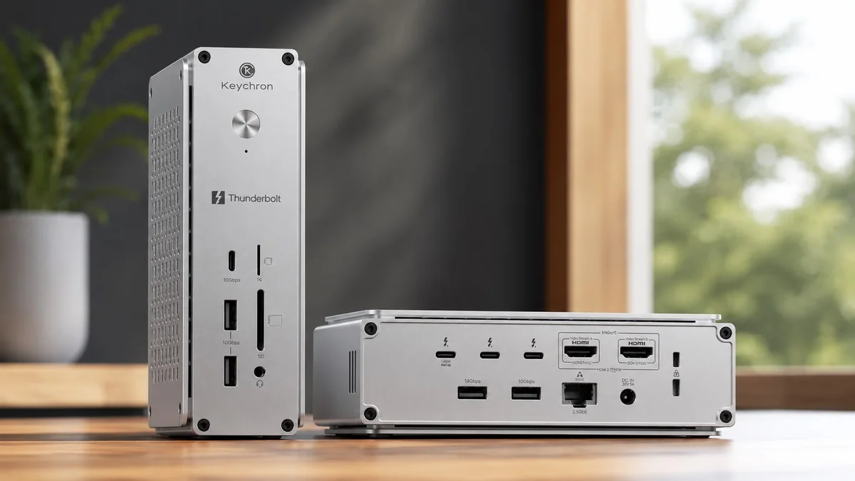 Keychron, 14’ü 1 arada Thunderbolt 5 dock modelini tanıttı