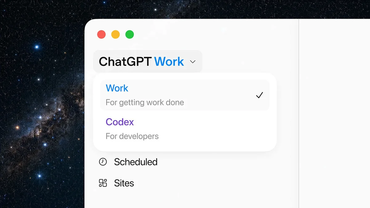 OpenAI, ChatGPT Work’ü masaüstü ve web’e sunmaya başladı