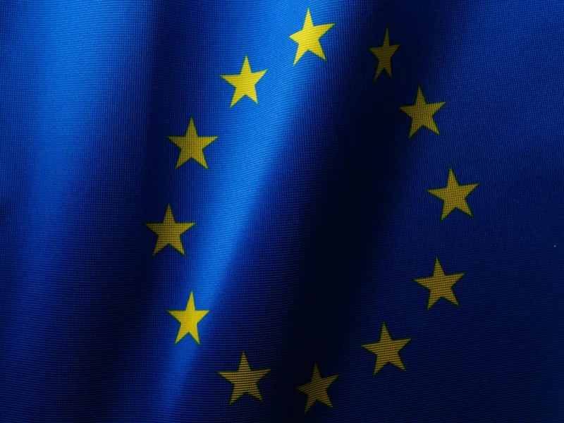 Digital flag of the European Union as OpenAI has outlined how it aligns safety, security, and transparency work with the EU AI Act's GPAI Code as enforcement approaches.