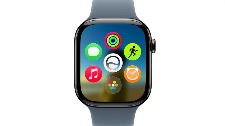 An Apple Watch with the new Dynamic Grid in watchOS 27