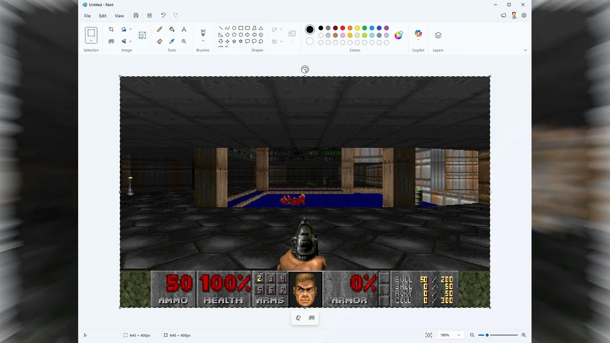 DoomPaint, MS Paint içinde 35 FPS'ye kadar Doom çalıştırıyor