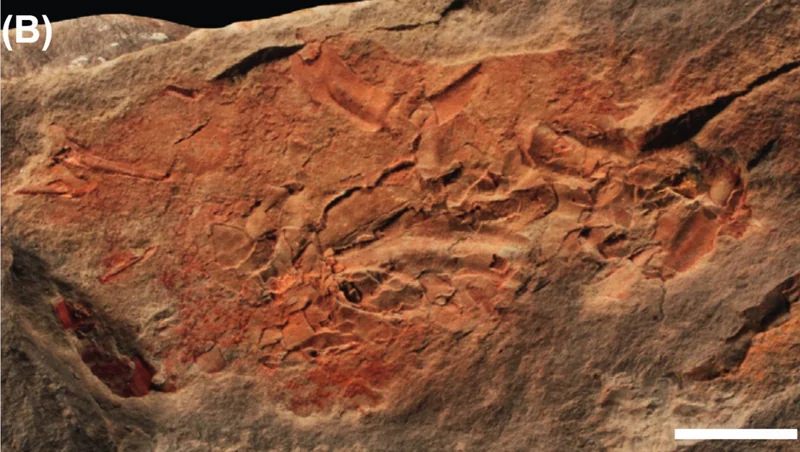 Macroscopic coprolite preserving trilobite remains from the Emu Bay Shale, (Cambrian Series 2, Stage 4), South Australia, Australia. SAMA P54285.