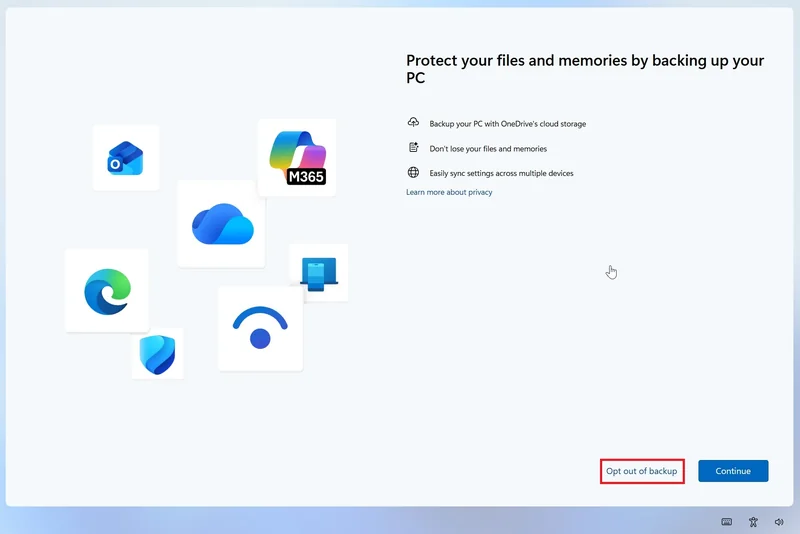 Windows 11 begins to heals as Microsoft offers users to opt out of OneDrive backup
