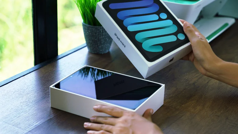 Taking a new iPad out of its box