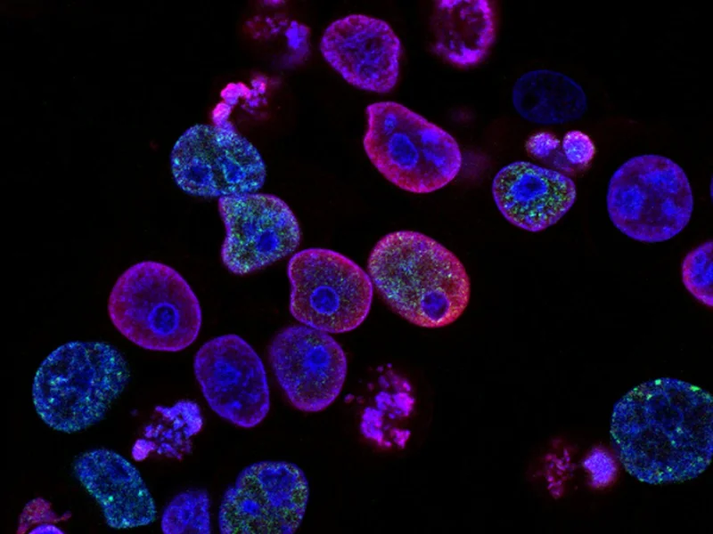 Cancer cells as, built by Paige and Microsoft, PRISM2 reads whole-slide images through a perceiver-based encoder trained jointly on tissue tiles and clinical dialogue drawn from pathology reports.