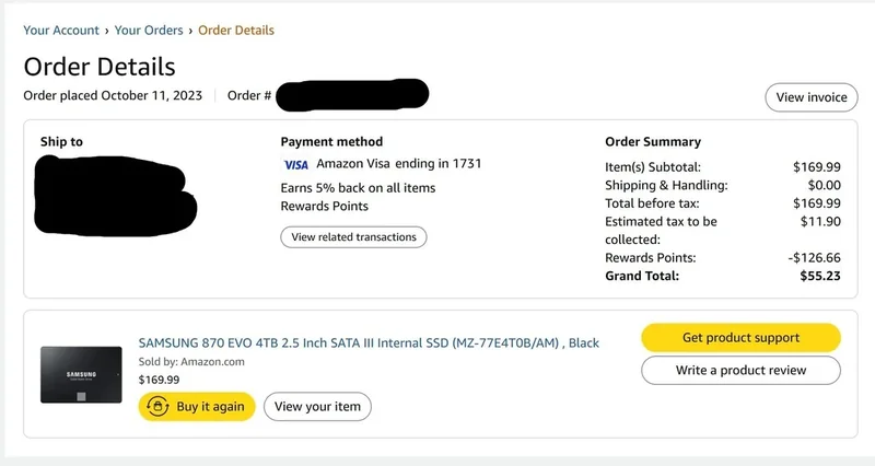 A 4TB Samsung 870 EVO owner shows how rapidly SSD prices have jumped