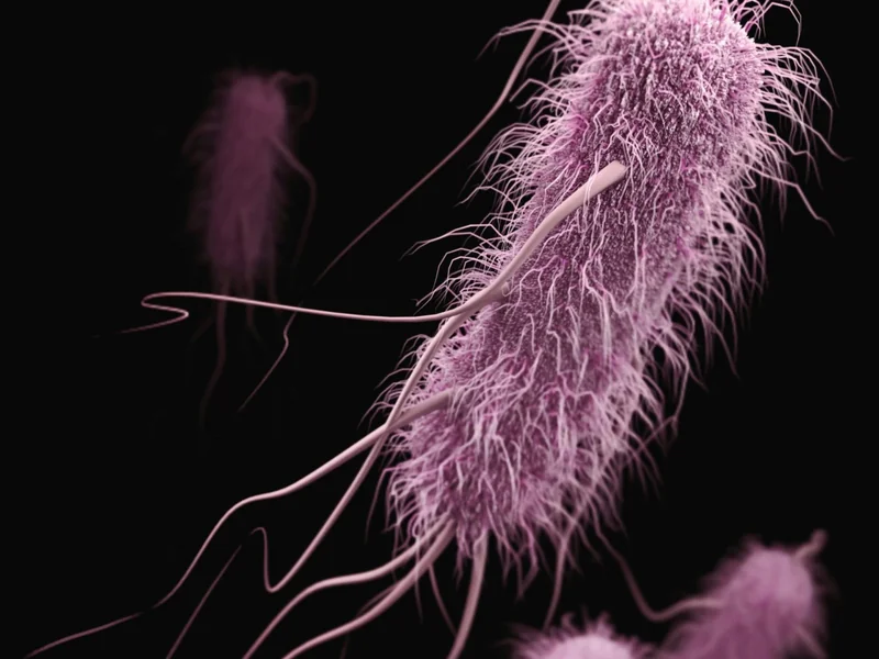 E coli bacteria representation as Stanford researchers have synthesised nearly 300 phages from DNA sequences produced by the Evo 2 generative AI model.