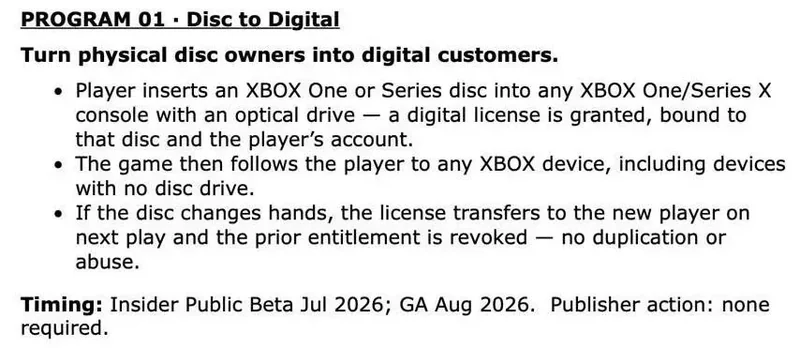 Screenshots of leaked Microsoft memo sent to publishers for Xbox backwards compatibility
