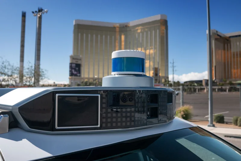 Close-up of car hardware as Motional and MIT researchers have built a system that lets self-driving cars explain their decisions in real-time, tackling the black-box problem in autonomous vehicle AI.