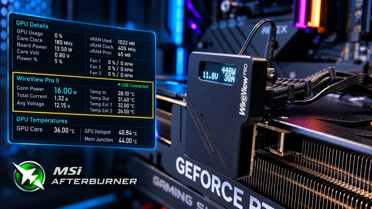 MSI Afterburner için WireView Pro II eklentisi yayımlandı